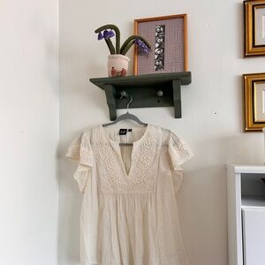 GAP Cream Embroidered Top